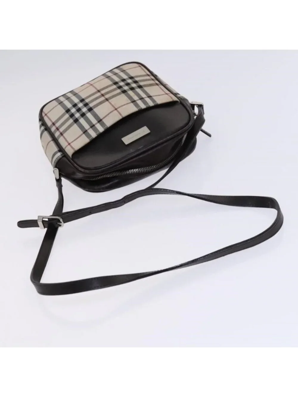 Authentic BURBERRY Nova Check Shoulder Bag Canvas Beige - Picture 14 of 16